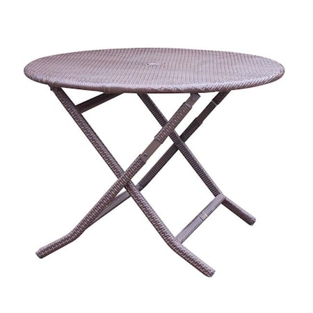 Jeco Jeco W00501-RT Cafe Round Folding Wicker Table W00501-RT